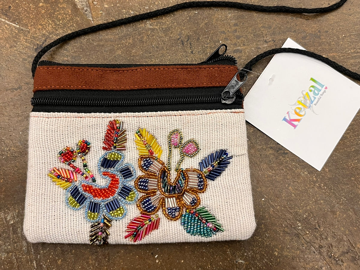 Mini  Beaded Crossbody Bag – 5 × 4 Inches
