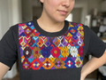 Geometric Embroidered Shirt - Colorful Artisan Pattern