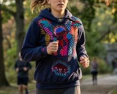 Embroidered Floral Pullover Hoodie