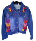 Hand-Embroidery Blue Denim Jacket