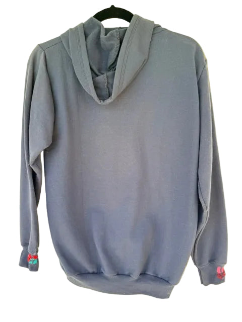 Embroidered Floral Pullover Hoodie