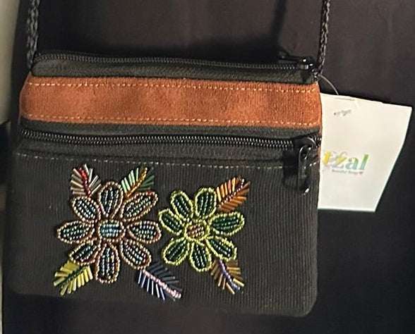 Mini  Beaded Crossbody Bag – 5 × 4 Inches