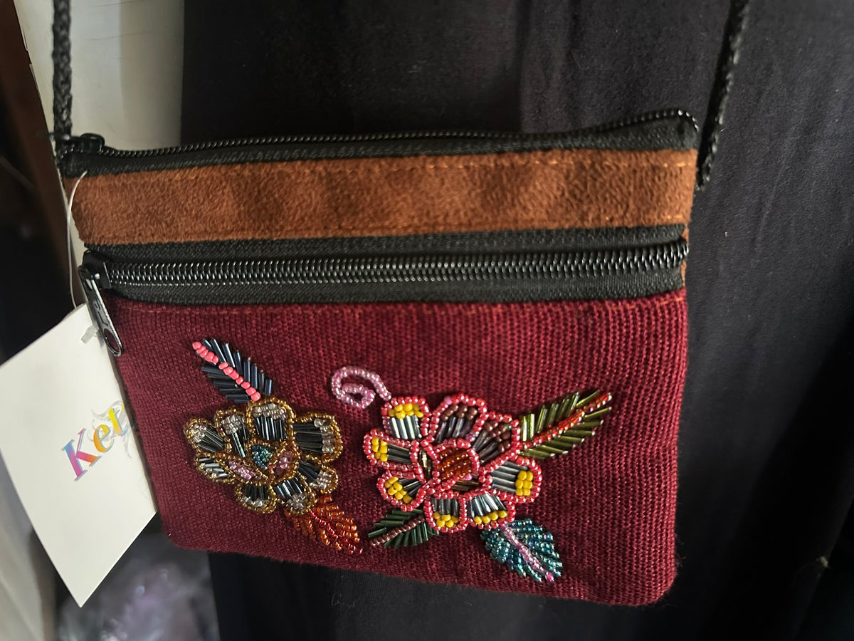 Mini  Beaded Crossbody Bag – 5 × 4 Inches