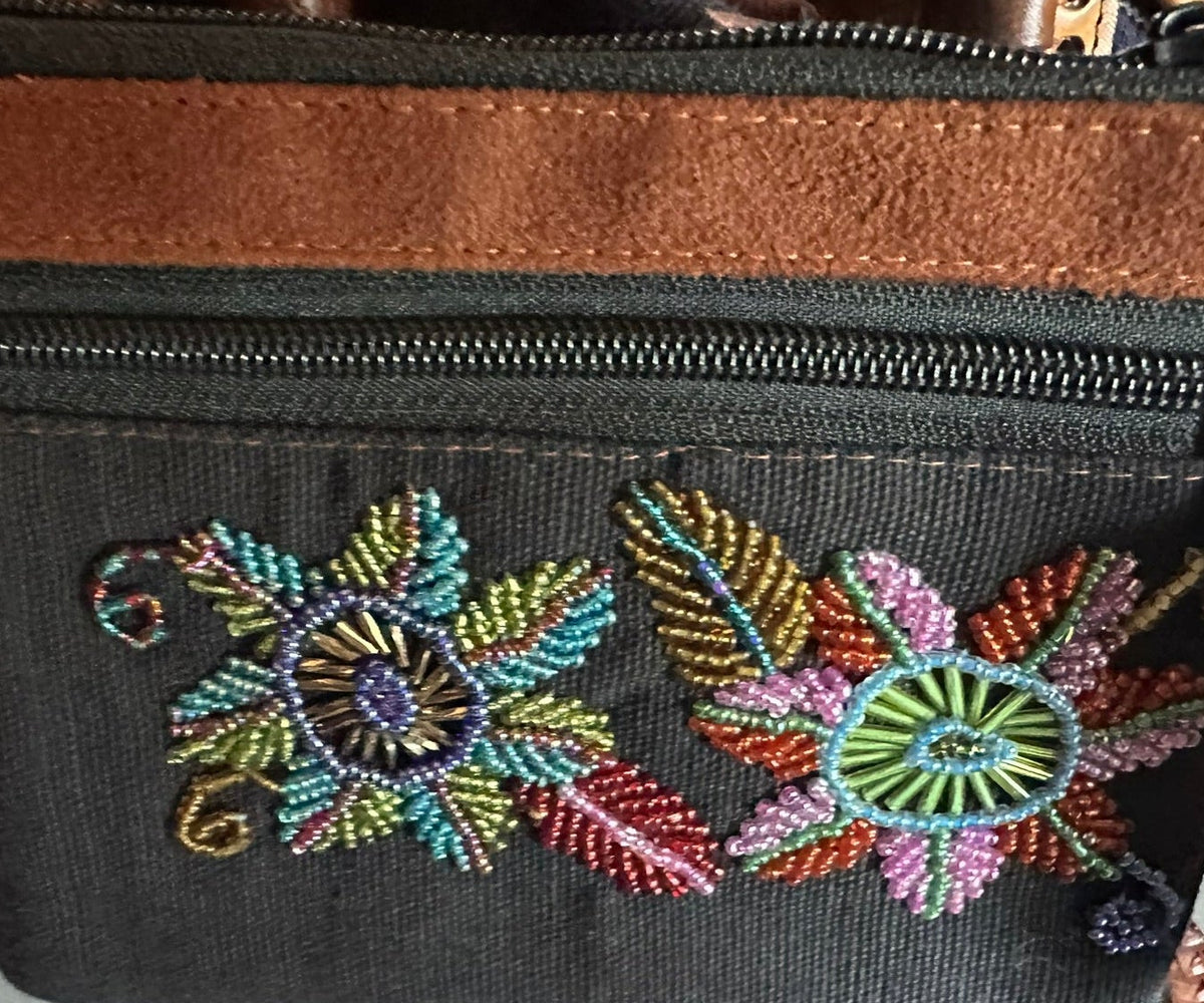 Mini  Beaded Crossbody Bag – 5 × 4 Inches