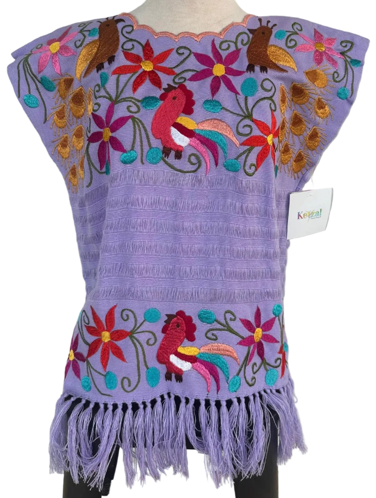 Women’s Embroidered Tunic Top – Colorful Floral