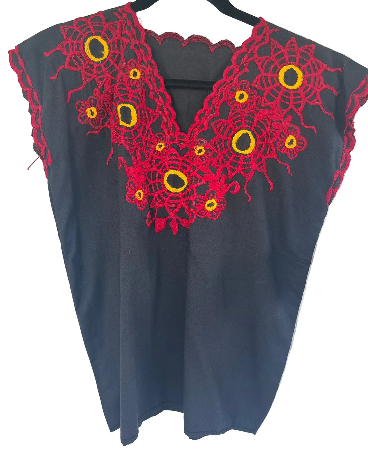 Floral Embroidered Artisan Blouse – Assorted Colors