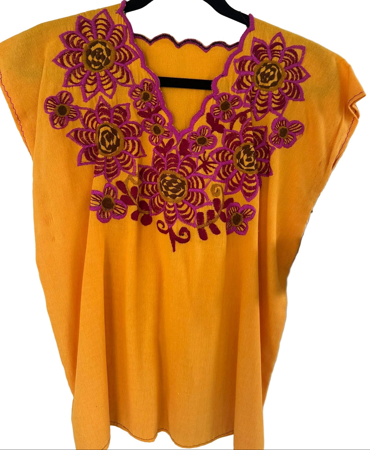 Floral Embroidered Artisan Blouse – Assorted Colors