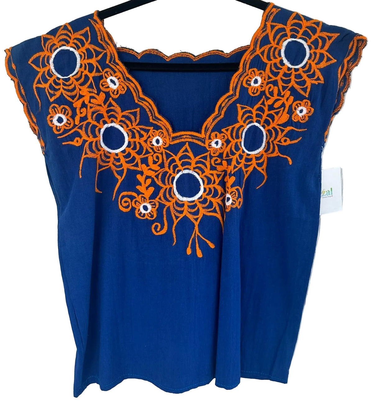 Floral Embroidered Artisan Blouse – Assorted Colors