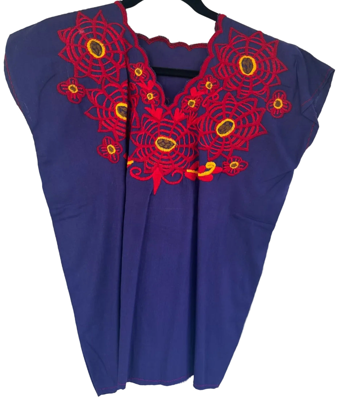 Floral Embroidered Artisan Blouse – Assorted Colors