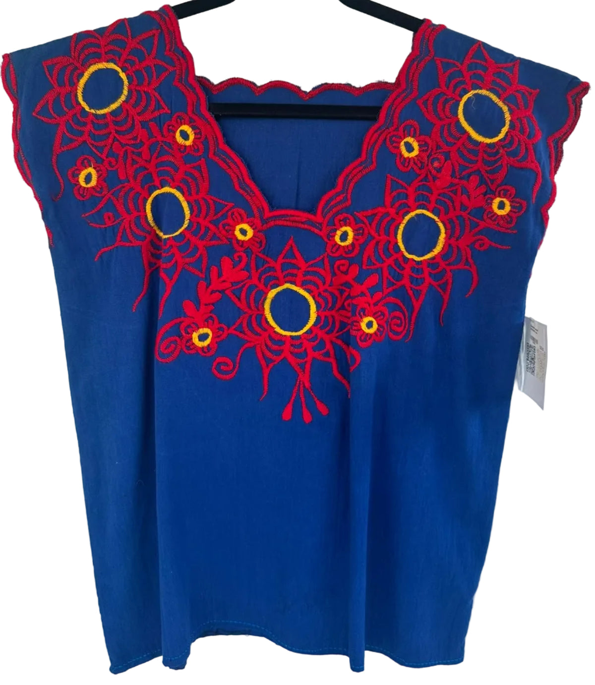 Floral Embroidered Artisan Blouse – Assorted Colors