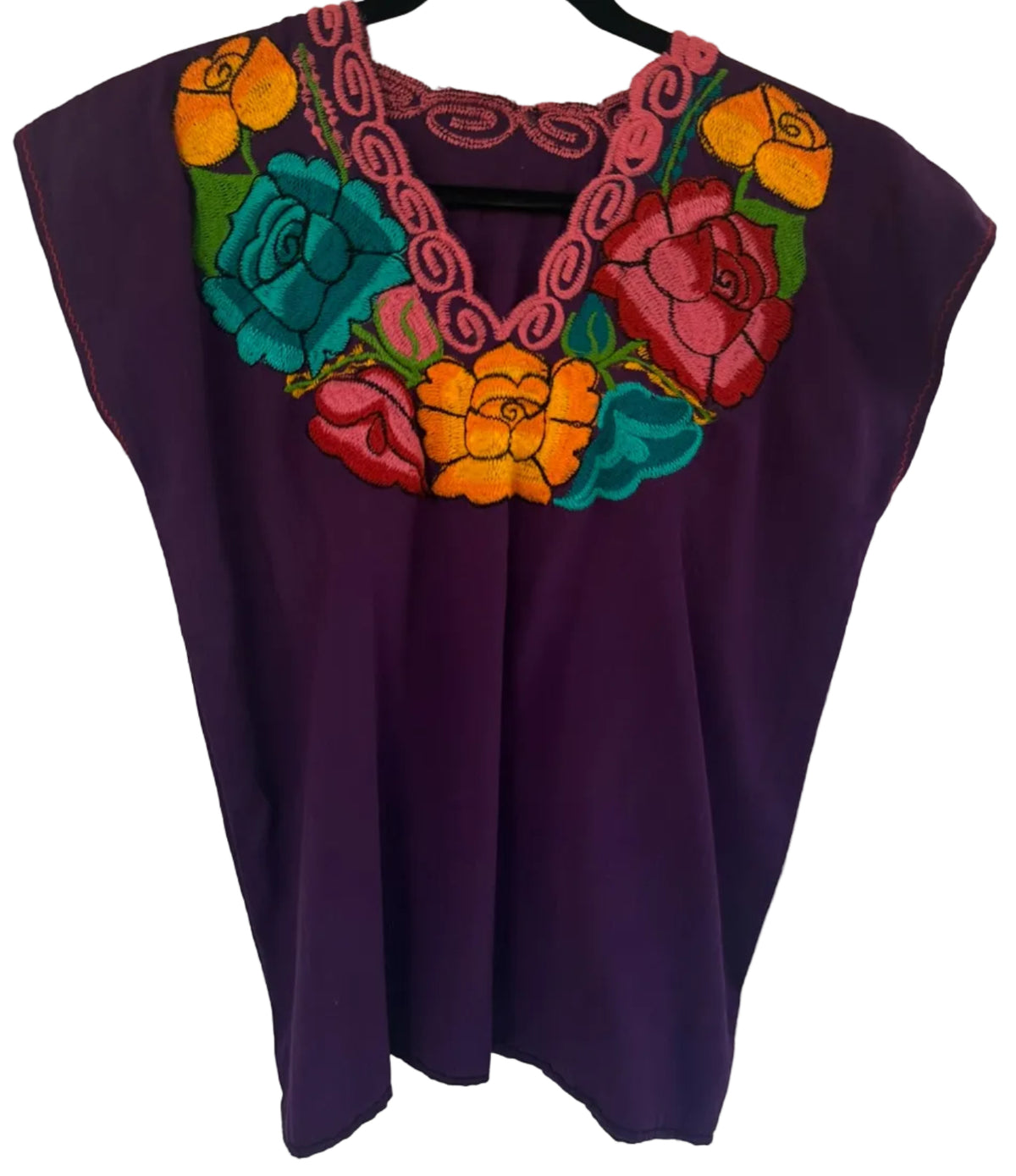 Floral Embroidered Artisan Blouse – Assorted Colors