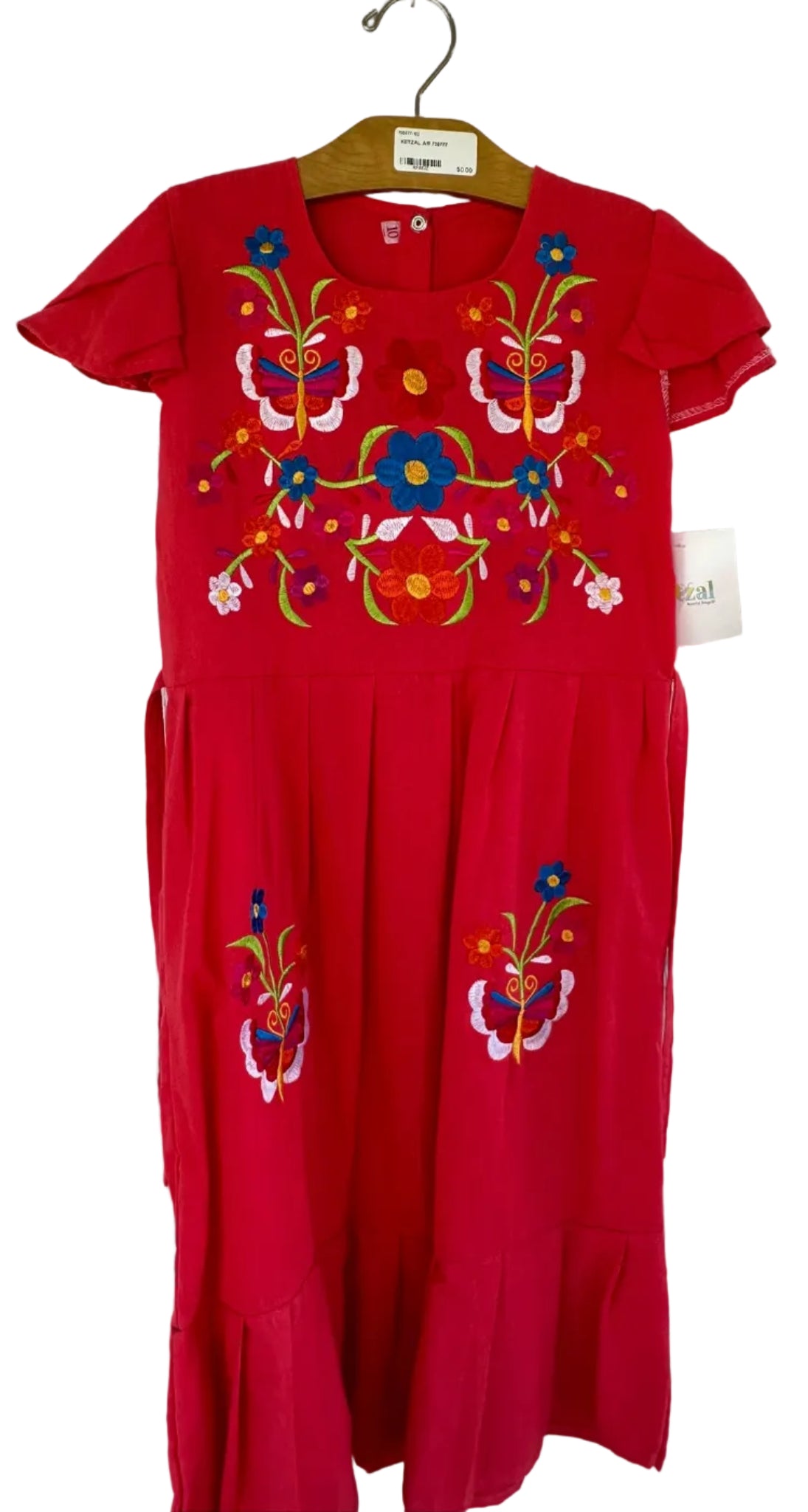Girls’ Floral  Embroidered Dress