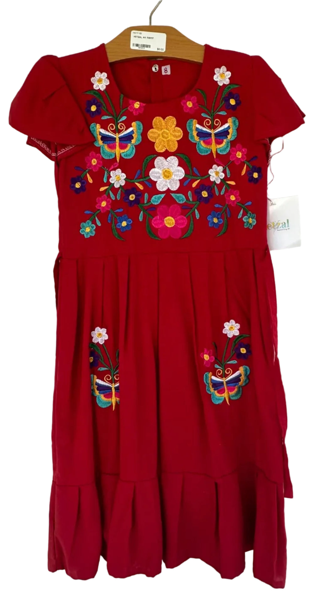Girls’ Floral  Embroidered Dress