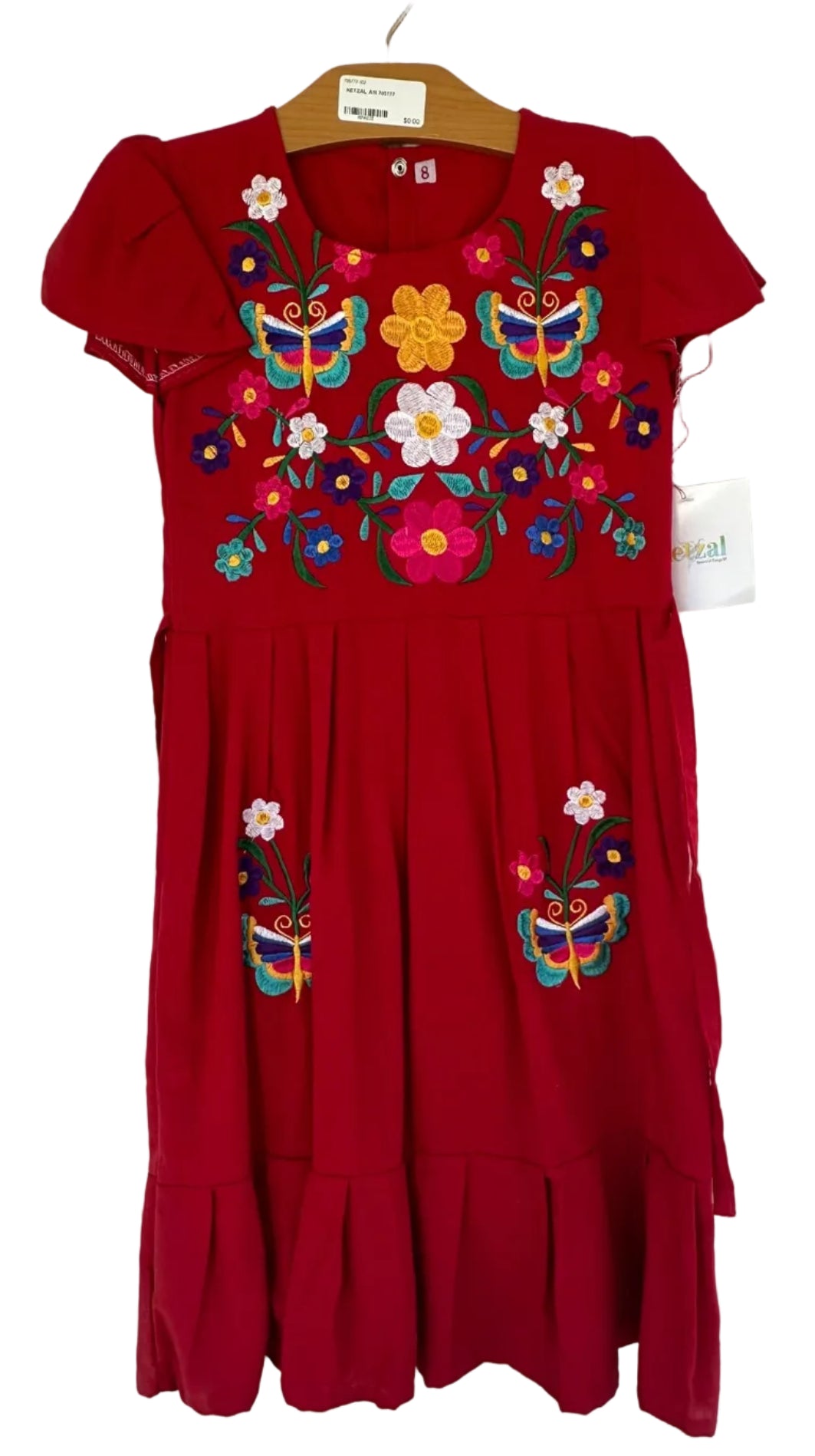 Girls’ Floral  Embroidered Dress