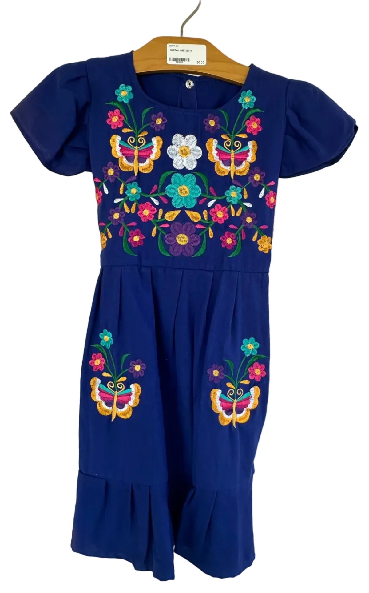 Girls’ Floral  Embroidered Dress