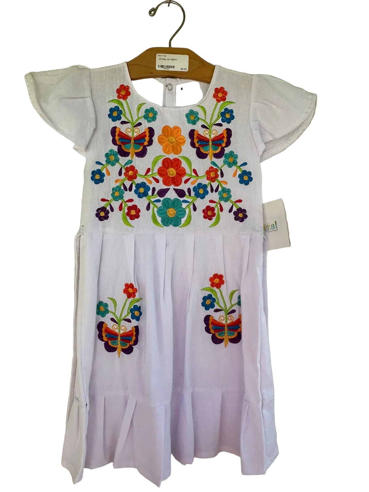 Girls’ Floral  Embroidered Dress