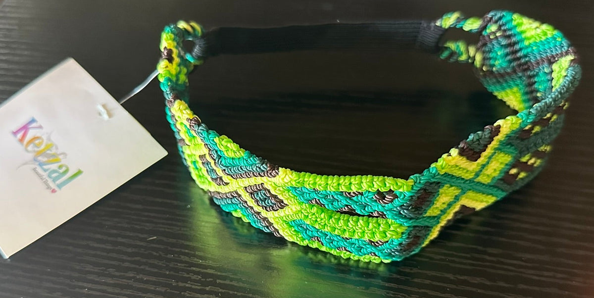 Woven Boho Headband with Elastic Back