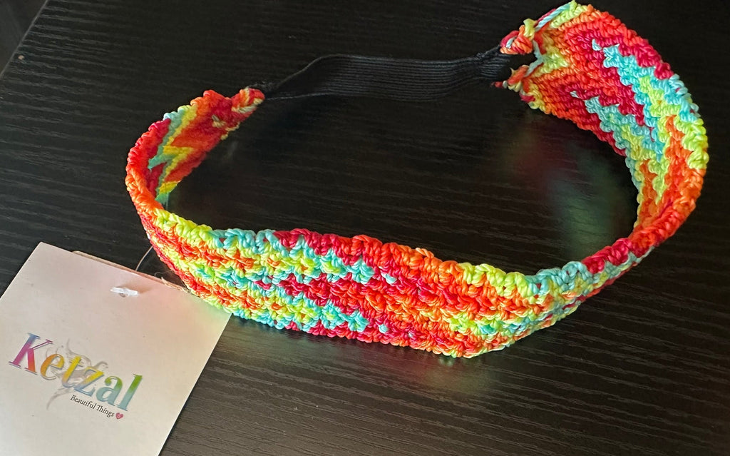 Woven Boho Headband with Elastic Back