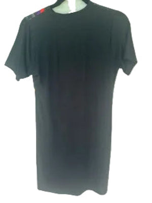 Women’s Black Floral Short Sleeve T-Shirt Dress