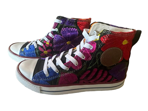 Embroidered High-Top Sneakers