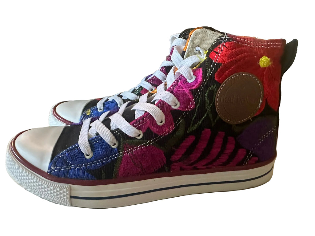 Embroidered High-Top Sneakers