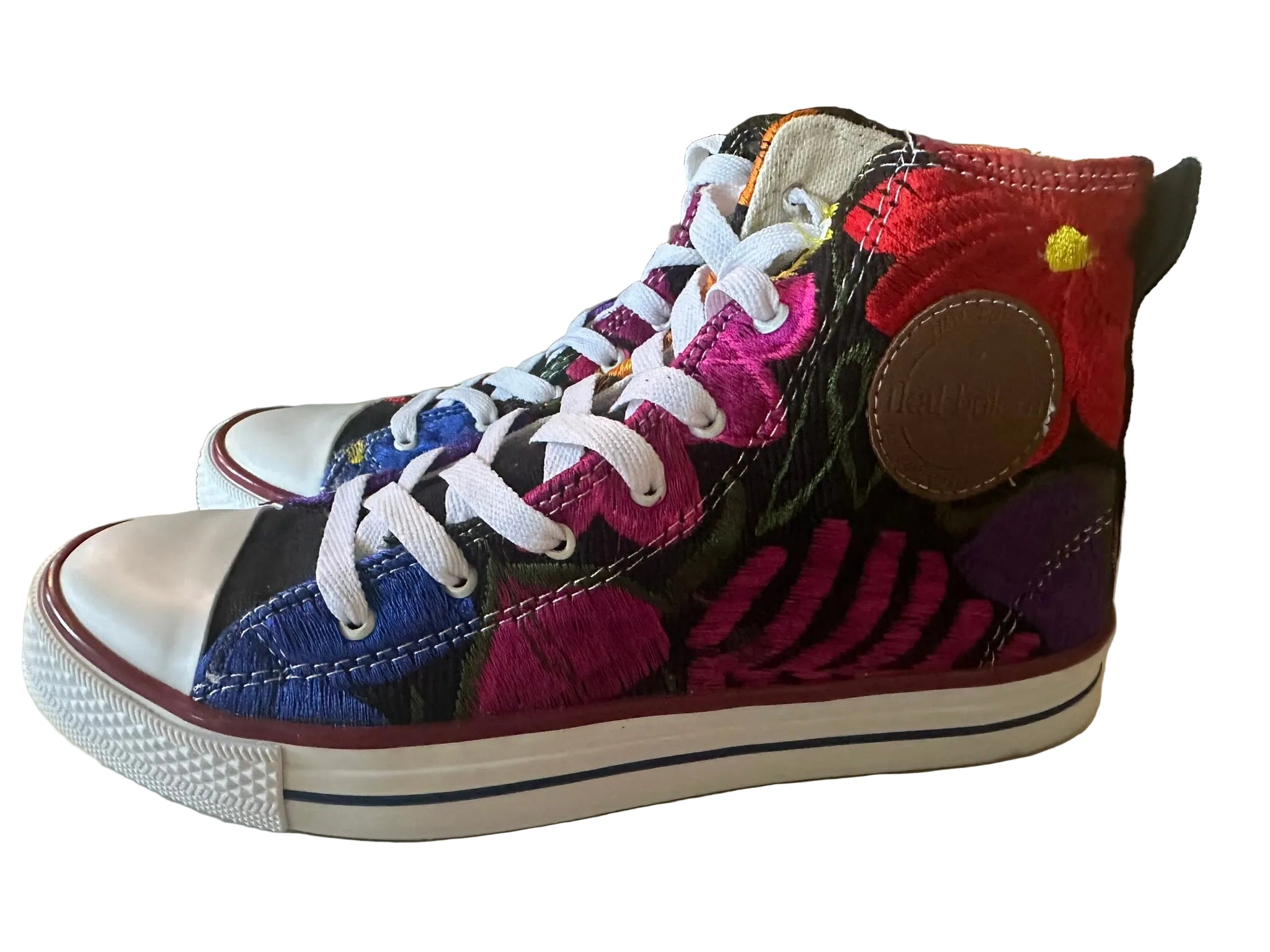 Embroidered High-Top Sneakers