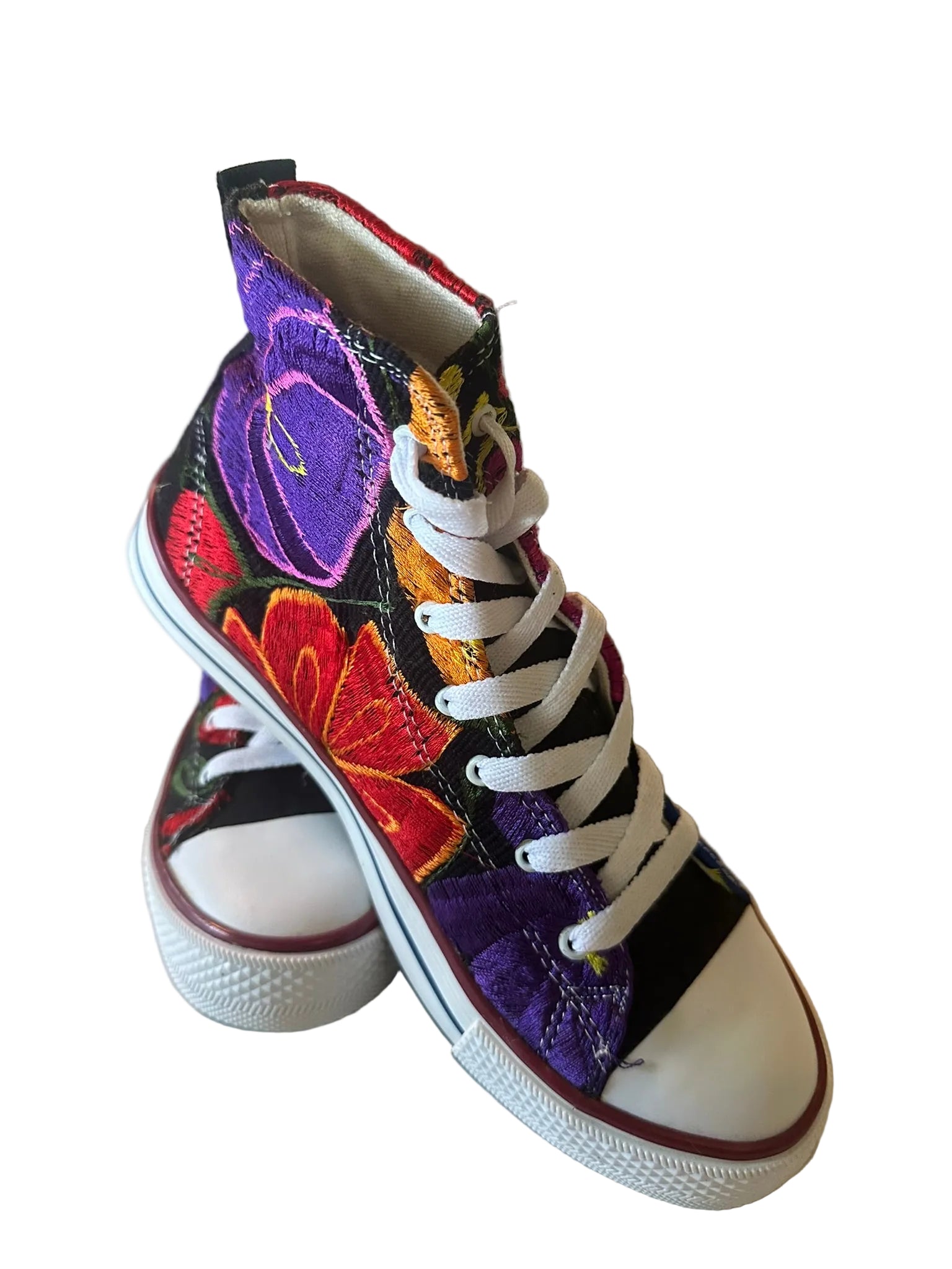 Embroidered High-Top Sneakers