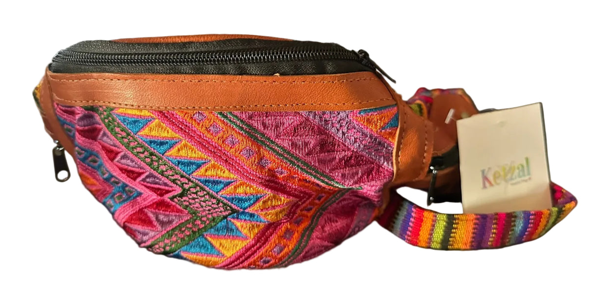 Artisan Floral Embroidered Waist Bag