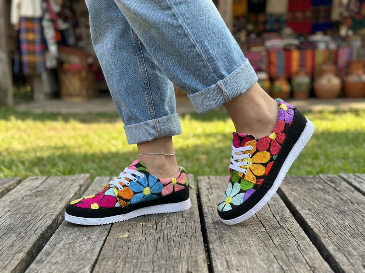 Handcrafted Embroidered Art Sneakers